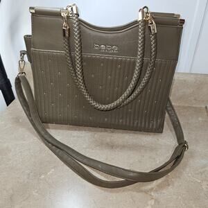 BEBE Los Ángeles Aliah Stud Shopper Leather Purse NWOT‎ 2 Way Bag